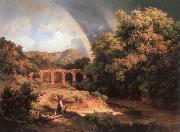 Karoly Marko the Elder Italian Landscape with Viaduct and Rainbow china oil painting artist